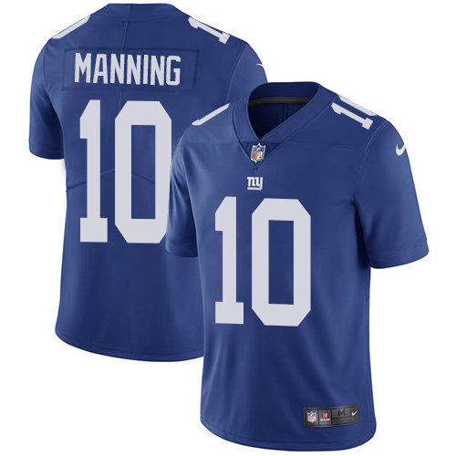 Nike Giants #10 Eli Manning Royal Blue Team Color Youth Stitched NFL Vapor Untouchable Limited Jersey